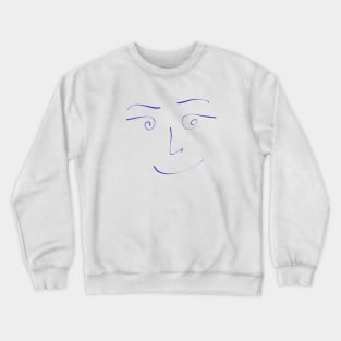 Caffeine Face Line Drawing Crewneck Sweatshirt